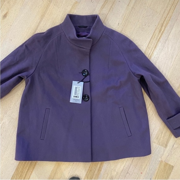 Cinzia Rocca lavender wool cashmere blend swing coat - Picture 12 of 16